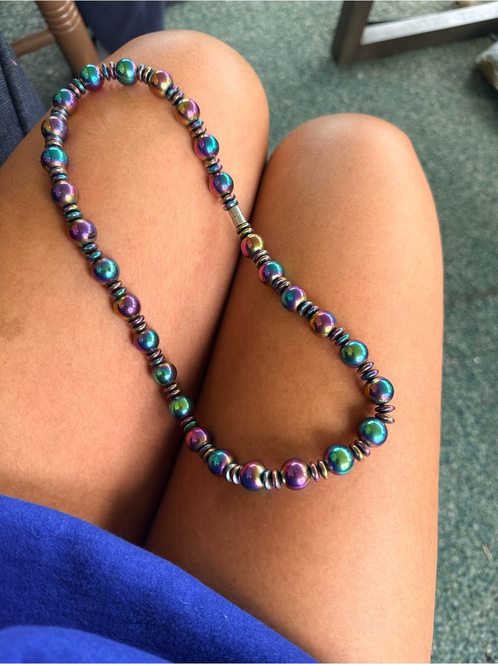 Iridescent Multicolor Beaded Necklace